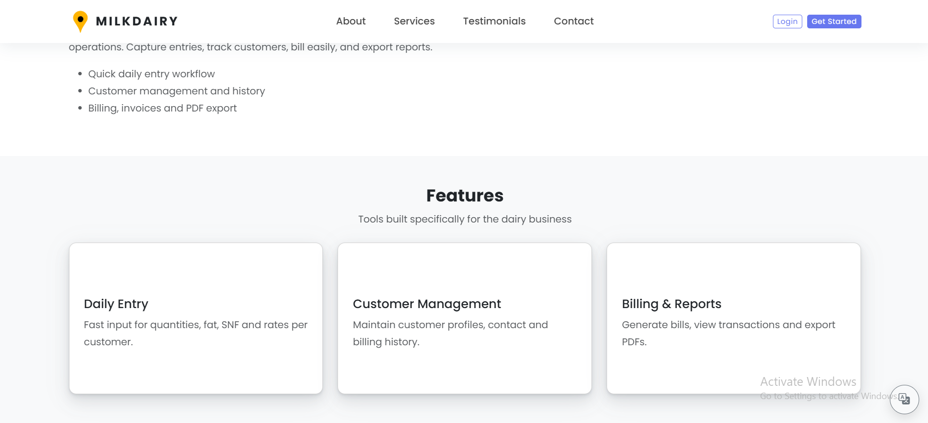 Milk Dairy Screenshot 2